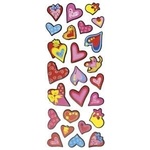 TITANUM Foam and paper stickers 3D hearts mix 25pcs