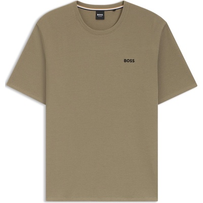 Boss Тениска Boss Mens BOSS Bodywear Waffle T-Shirt with Structured Design - Open Brown 245