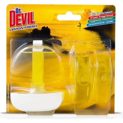 Dr. Devil 3v1 WC záves Lemon Fresh 3 x 55 ml