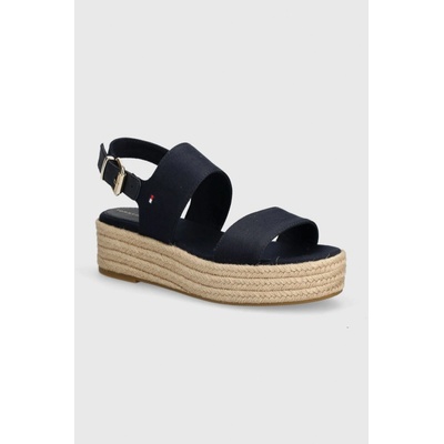 Tommy Hilfiger sandále MID WEDGE SANDAL dámske na platforme FW0FW07885 tmavomodrá