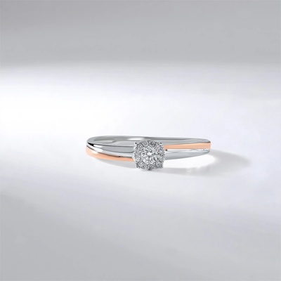 Lillian Vassago Zásnubní briliantový Prsten z kombinovaného zlata LLV59 DR114WR