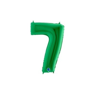 GRABO Číslice "7" zelená 102cm 40" fóliový balónek