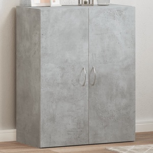 vidaXL Шкаф за документи, бетонно сив, 60x32x77, 5 см, инженерно дърво (840768)