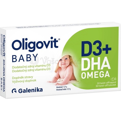 Curtis Health Caps Oligovit BABY D3 + DHA omega 30 kapsúl
