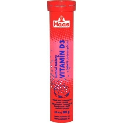 Haas šumivé tabletky vitamín d3 80 g