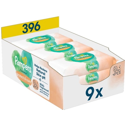 Pampers Harmonie Protect & Care Мокри кърпички 9х44бр (8700216250559)