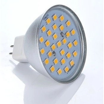 LED žiarovka 27 x SMD 2835 MR16 4,5W teplá biela