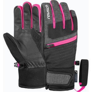Reusch Детски скиорски ръкавици Reusch Leo R-Tex XT black/black melange/pink glo