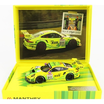 Minichamps Porsche 911 991-2 Gt3 R Team Manthey Racing N 911 2nd 24h Nurburgring 2019 E.bamber M.christensen K.estre Žlutá Zelená 1:43