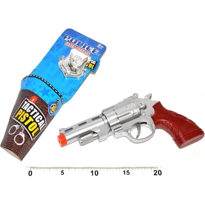 Wiky pistole klapací policejní odznak plast 22cm 2 barvy na kartě