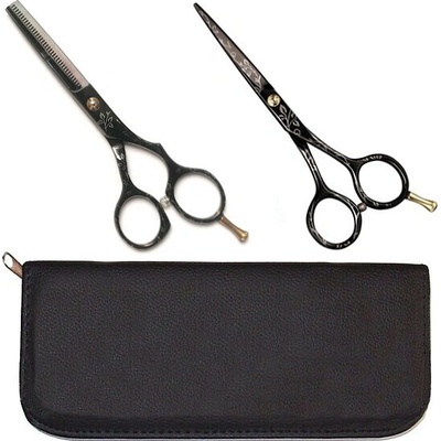Pro Feel Japan set Pink + Black Flowers - sada profesionálnych 5,5´ kaderníckych nožníc