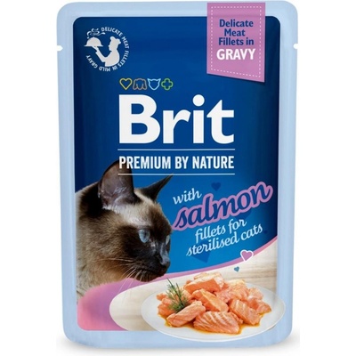 Brit Premium Cat Delicate Sterilised Fillets in Gravy with Salmon 3 x 85 g