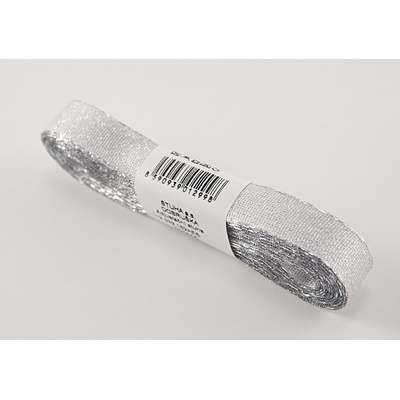 Ozdobná taftová stuha - stříbrná - šířka 0,3 cm - 7,2 cm 0,3 cm – Zboží Dáma