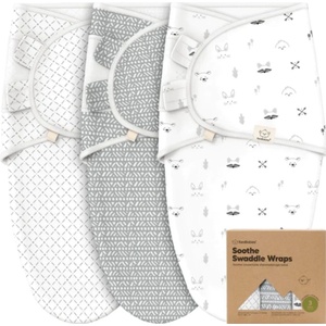KeaBabies Пелени за повиване KeaBabies - Organic, 3 броя, 0-3 м, горски животни (KB060-001) - baby