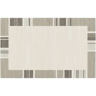 Pure Line Home Килим за открито и закрито с къс косъм, геометрична шарка, таупе