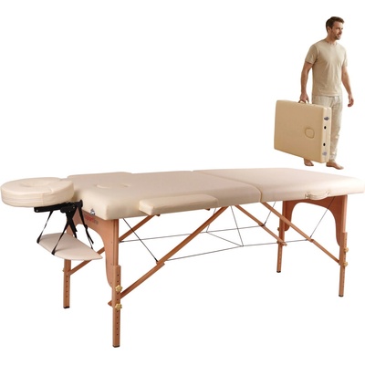 inSPORTline lehátko Taisage 2-dílné dřevěné krémově žlutá – Zboží Dáma