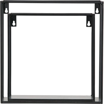 WOOOD Комплект от 2 черни стенни рафта WOOOD Meert (390922-Z)