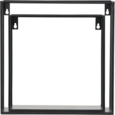 WOOOD Комплект от 2 черни стенни рафта WOOOD Meert (390922-Z)