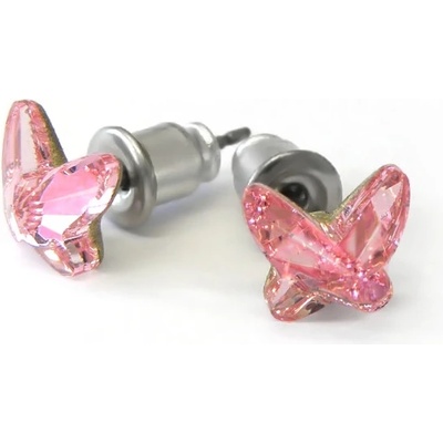 JSB se Swarovski Elements růžový motýlek Light Rose 3329