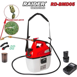 Raider Пръскачка акумулаторна, RAIDER RD-BMD05, 12V, 2Ah, 5 л, 3 bar (098108) Градинска пръскачка