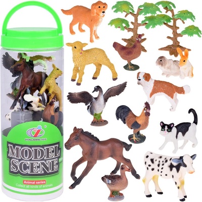 Inlea4Fun ANIMAL SERIES zvieratá z farmy 17 prvkov