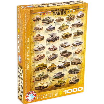 EUROGRAPHICS Пъзел Eurographics от 1000 части - Танкове от Втората световна война (EG60000388)