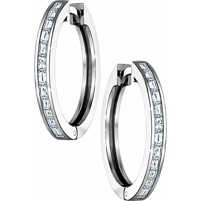 Zlaton Náušnice bílé zlato kruhy 2cm 4.35g s diamantem 0.460ct 000610812239
