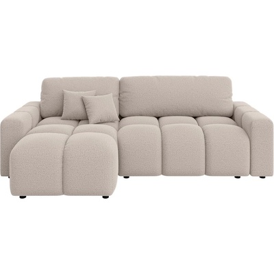 ROPEZ Бежов разтегателен ъглов диван (променлив) Luki - Ropez (Luki Narożnik L z f.spania - Prawa OT Neve 4 ( beżowy ) wszywka andas Standard)