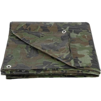 Strend Pro plachta Tarpaulin Khaki 4x5m, 80 g/m, oliva/kamufláž