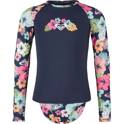 Roxy Детски комплект бикини Roxy Kid's Morning Flower Lycra Set Bikini - Mood Indigo Morning Flowers Tw - размер 7 Years (750-2838-0116)
