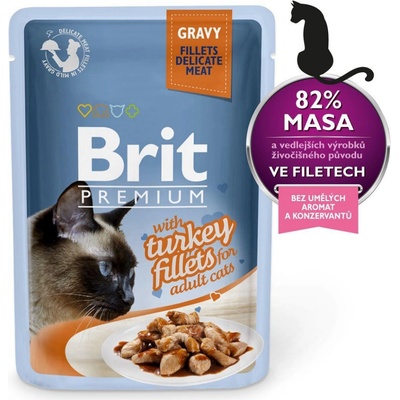 Brit Premium Cat Delicate Fillets in Gravy Turkey 85 g
