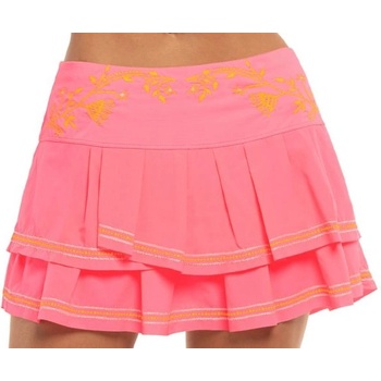 Lucky in Love Дамска пола Lucky in Love Embroidery Floral Stitch Pleat Tier Skirt - Розов