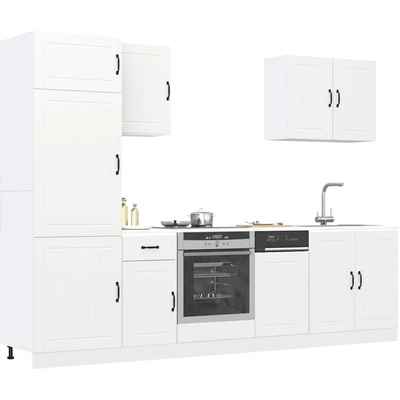 vidaXL Комплект кухненски шкафове от 7 части Lucca, инженерно дърво (3314771)