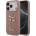 GUESS Калъф GUESS, PU Fixed Glitter 4G Metal Logo за iPhone 17 Pro Max, розов (GUHCP17XHG4SGP)