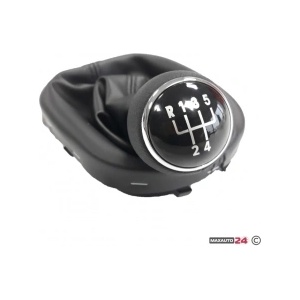 Paolo Топка за скоростен лост с маншон съвместима с VW Touran/Caddy с 5 скорости - черен конец
