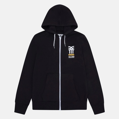 Fenchurch Men's Stkd Full-Zip Fleece Fabric - Black