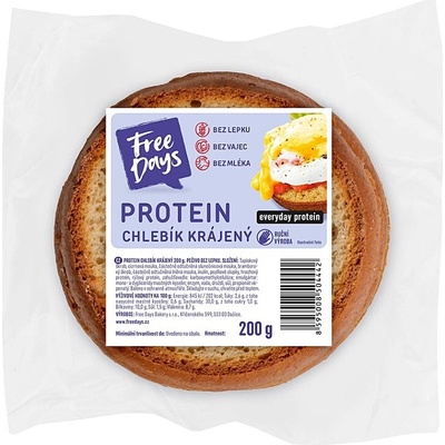 FREE DAYS BAKERY Protein chlebík krájený 200 g