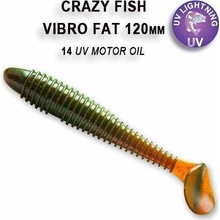 Crazy Fish Vibro Fat 12cm 13g 14 UV Motor Oil 4ks