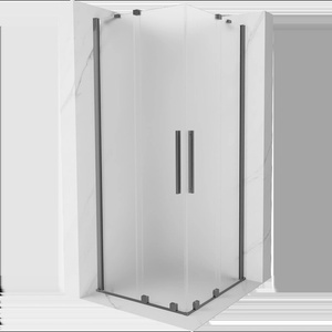 Mexen Velar Duo плъзгаща се душ кабина 100 x 100 см, мат, оръжеен метал - 871-100-100-32-95 (871-100-100-32-95)