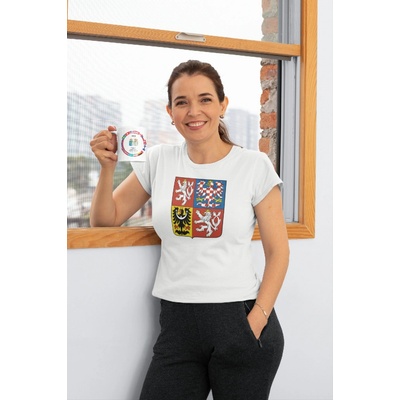 Dámské tričko David Pastrňák #88 Czech National Emblem 2025 White