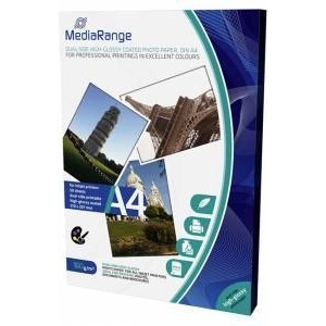 MediaRange Фото хартия MediaRange MRINK108, DIN A4, 210 x 297mm, За мастилено-струйни принтери, гланцирана, 160гр, 50 страници