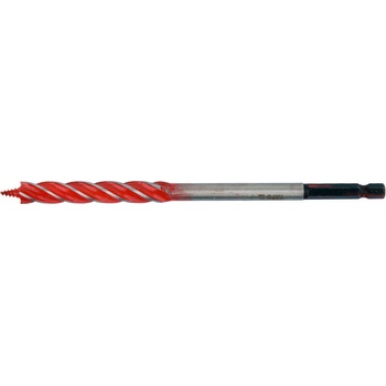 YATO Vrták do dreva 10 x 165 mm HEX- 1/4" HRC 40-45 so 4 reznými hranami (YT-44680)