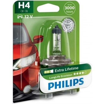 Philips LongLife EcoVision H4 P43t 12V 60/55W
