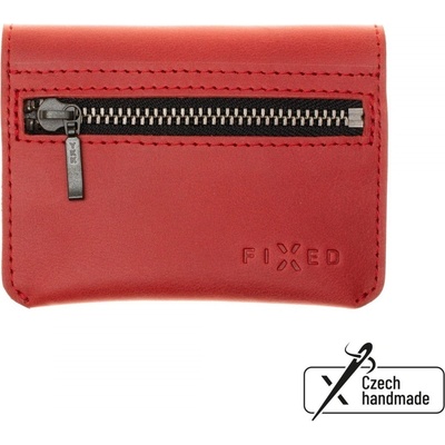 Fixed kožená Tripple Wallet z pravé hovězí kůže červená