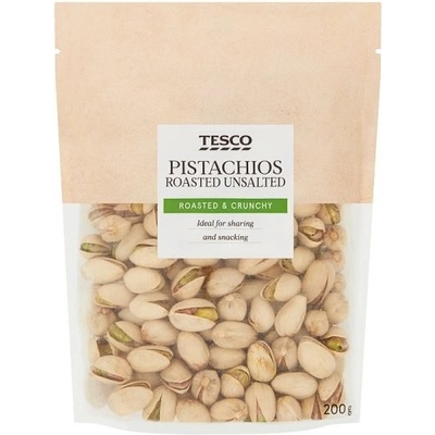 Tesco Pistácie pražené nesolené 200 g