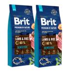 Brit Premium By Nature Sensitive Агнешко 2x15кг