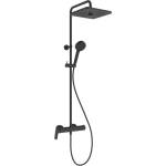Ideal Standard CeraFlow T25+ - Душ комплект със смесител, 26x26 см, 2 струи, копринено черно A8533XG (A8533XG)