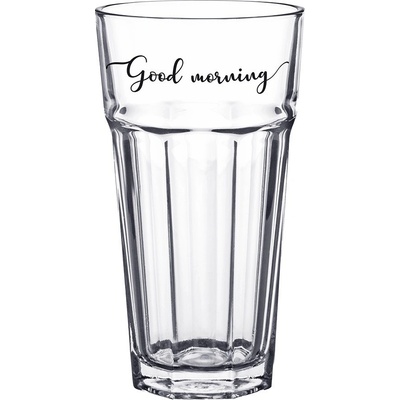 Clay Sklenička s nápisem Good morning Ø 8*15 cm re & Eef 320 ml