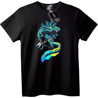NOONEBRAND Тениска Митичен Ящер - XL, Black