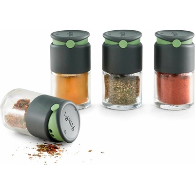 Lékué Spice Shakers Sada 4 skleněných kořenek